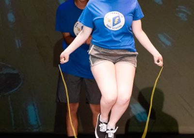 Scene from Freaky Friday: ELLIE jumps rope during MS. MYERS Fitness Challenge
